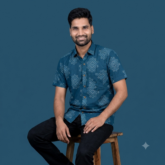 The Royal Indigo Diamond Heritage Shirt