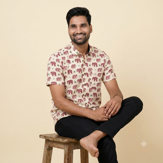 The Heritage Maroon Elephant Shirt