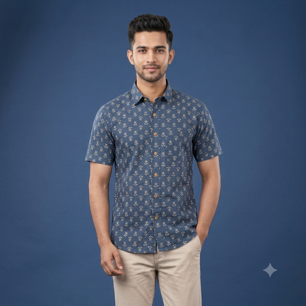 The Royal Bagru Floral Short-Sleeve Shirt
