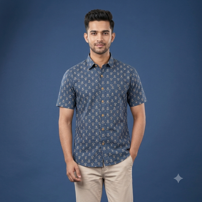 The Royal Bagru Floral Short-Sleeve Shirt
