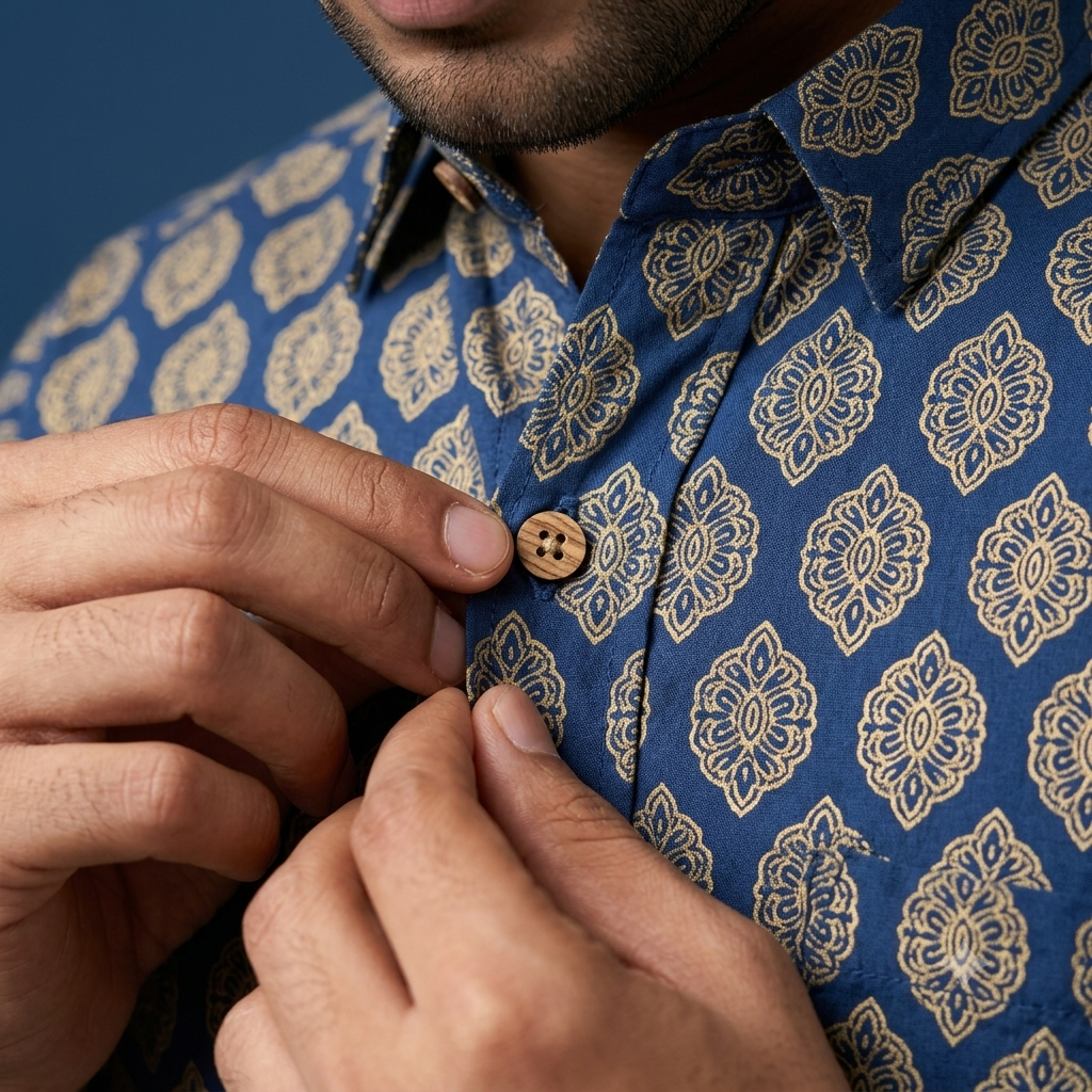 The Nathdwara Royal Indigo Shirt