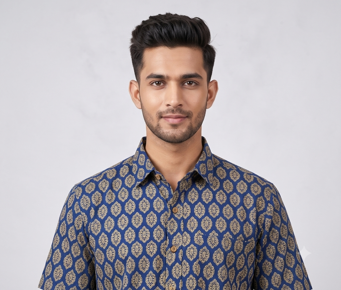 The Nathdwara Royal Indigo Shirt
