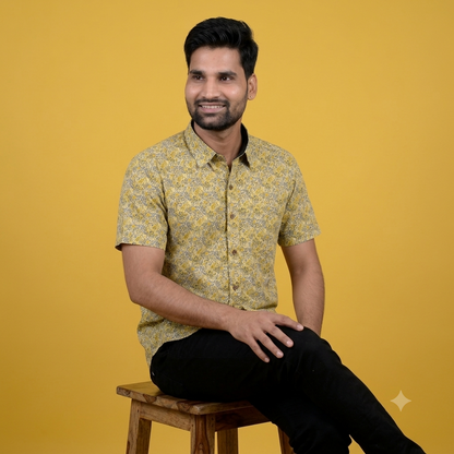 The Golden Aravalli Paisley Heritage Shirt