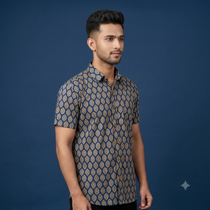 The Nathdwara Royal Indigo Shirt