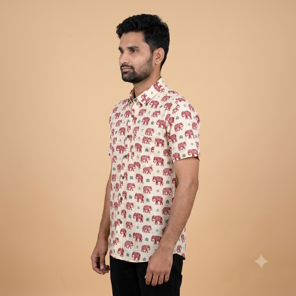 The Heritage Maroon Elephant Shirt