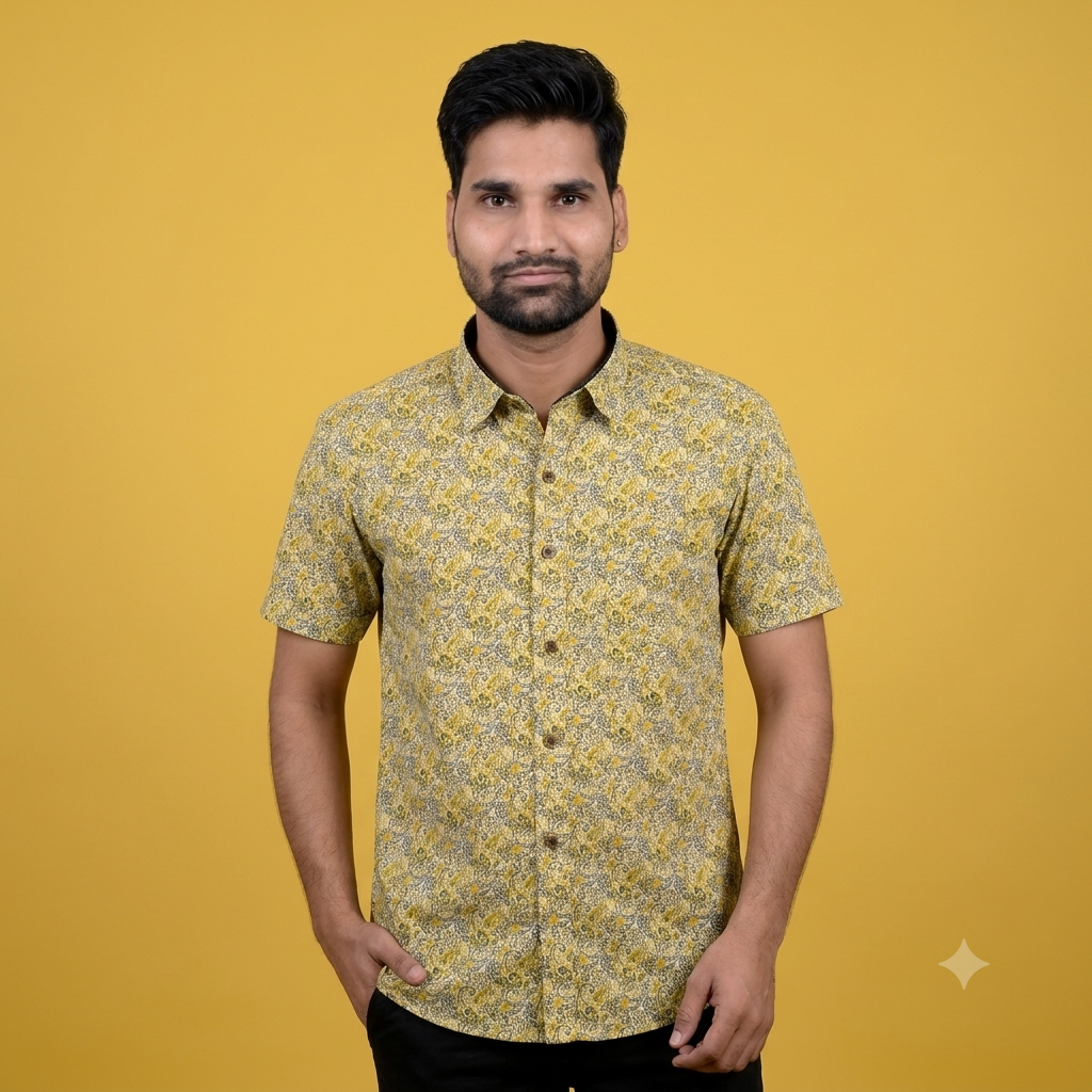 The Golden Aravalli Paisley Heritage Shirt