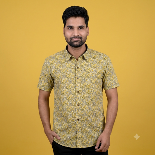 The Golden Aravalli Paisley Heritage Shirt
