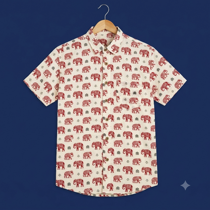 The Heritage Maroon Elephant Shirt