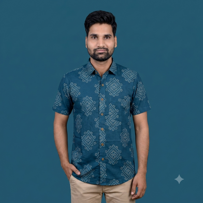 The Royal Indigo Diamond Heritage Shirt