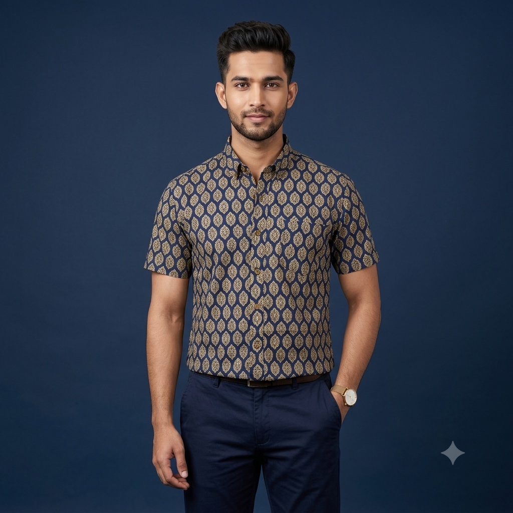 The Nathdwara Royal Indigo Shirt