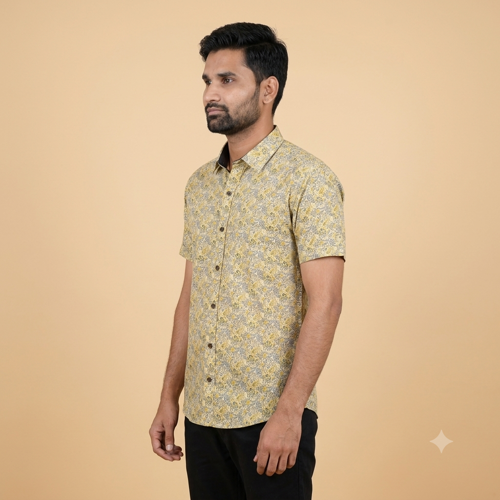 The Golden Aravalli Paisley Heritage Shirt