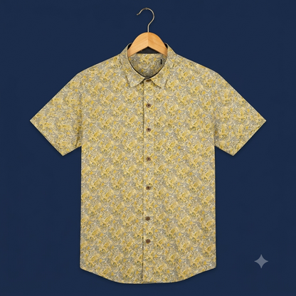 The Golden Aravalli Paisley Heritage Shirt