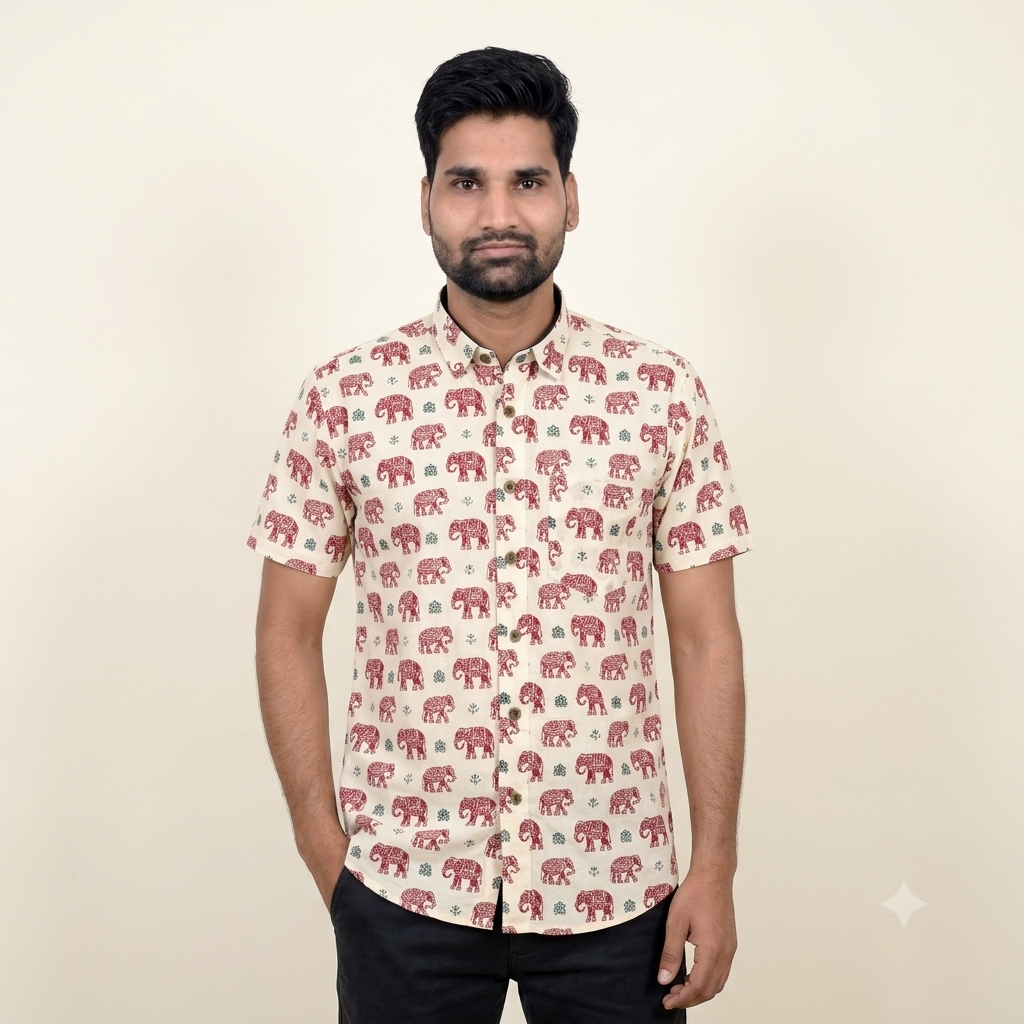 The Heritage Maroon Elephant Shirt