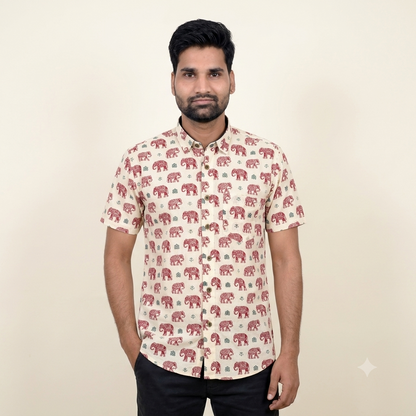The Heritage Maroon Elephant Shirt