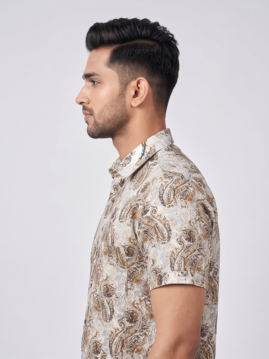 The Royal Aravalli Paisley Short-Sleeve Shirt